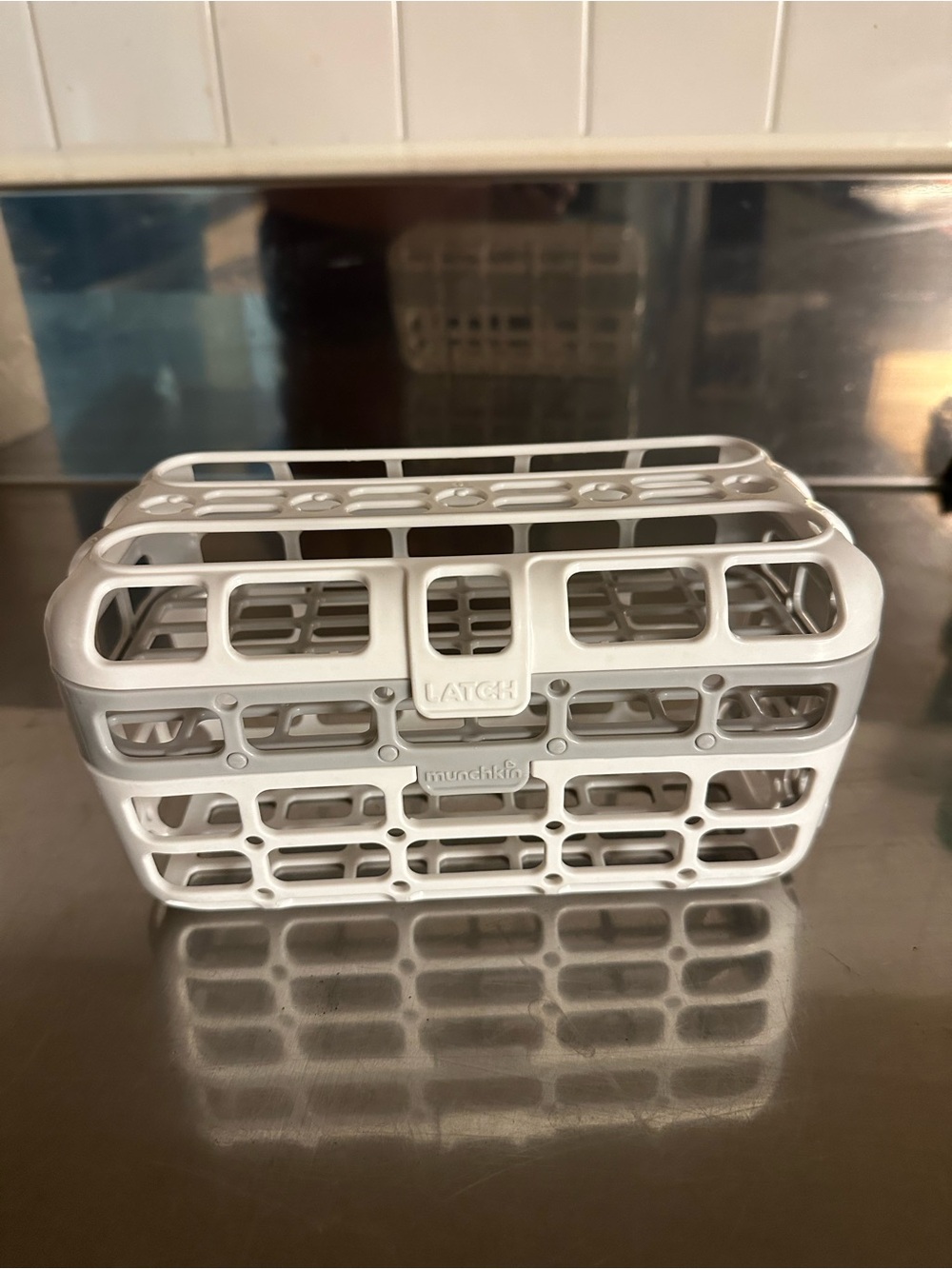 Munchkin White Plastic Latch Dishwasher Basket